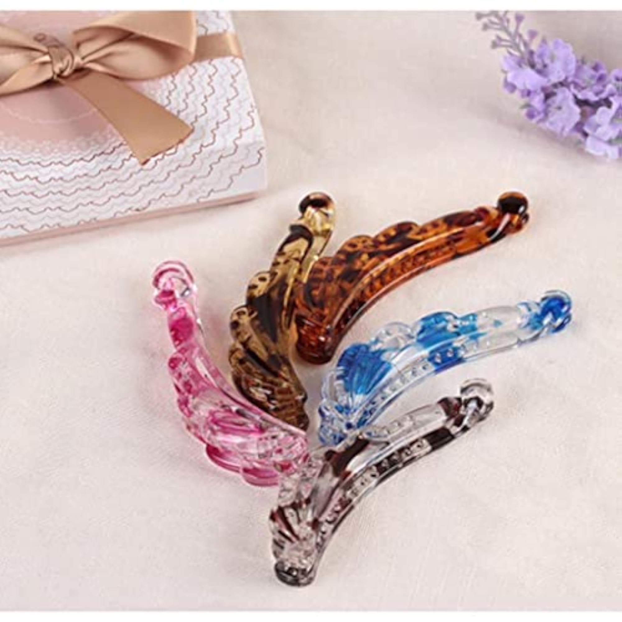 3pc Banana Style Hair Clip Set, Hair Accessories